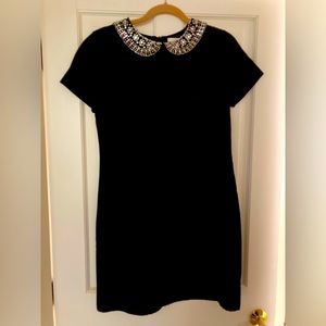 Black Boden party dress w beautiful jeweled collar for sale! Size 8 US regular